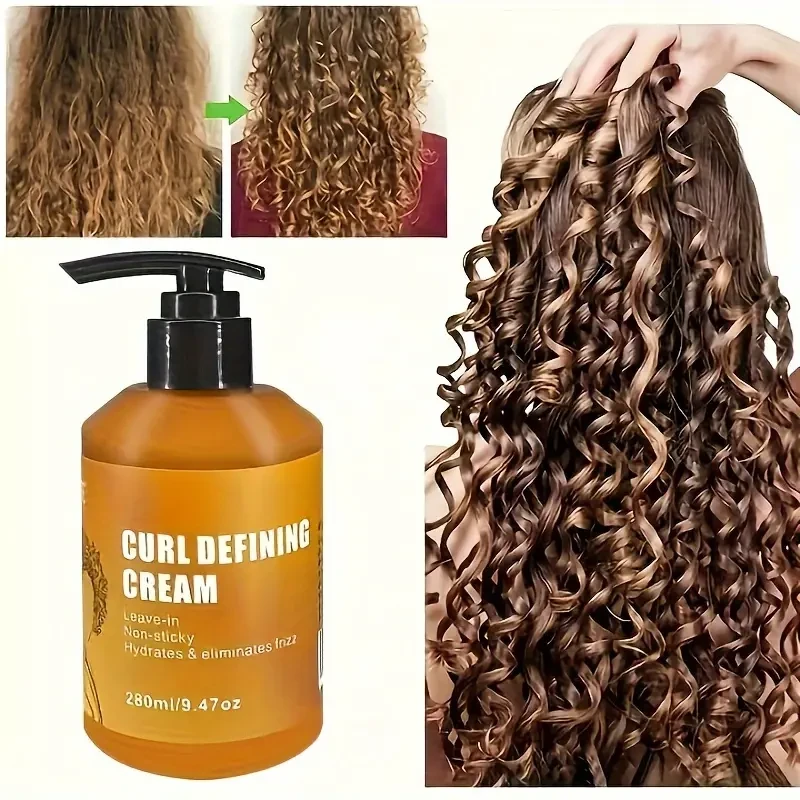GZE Curl Defining Cream - Long-Lasting Frizz-Free Curls for Thick Hair