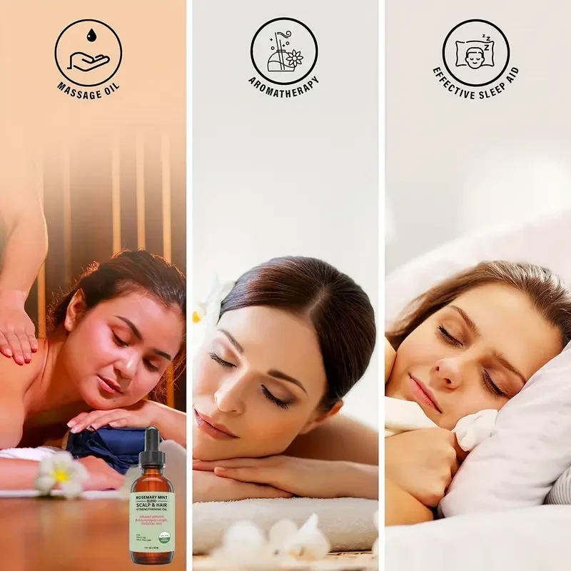 Rosemary Essential Oil for Hair Care, Skin Care, Scalp Massage, and Aromatherapy - 1 FL. OZ./30 mL