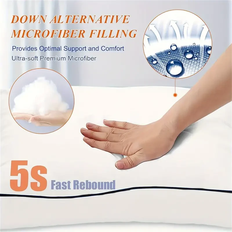 Luxurious Cooling Foam Pillow for Back, Belly & Side Sleepers