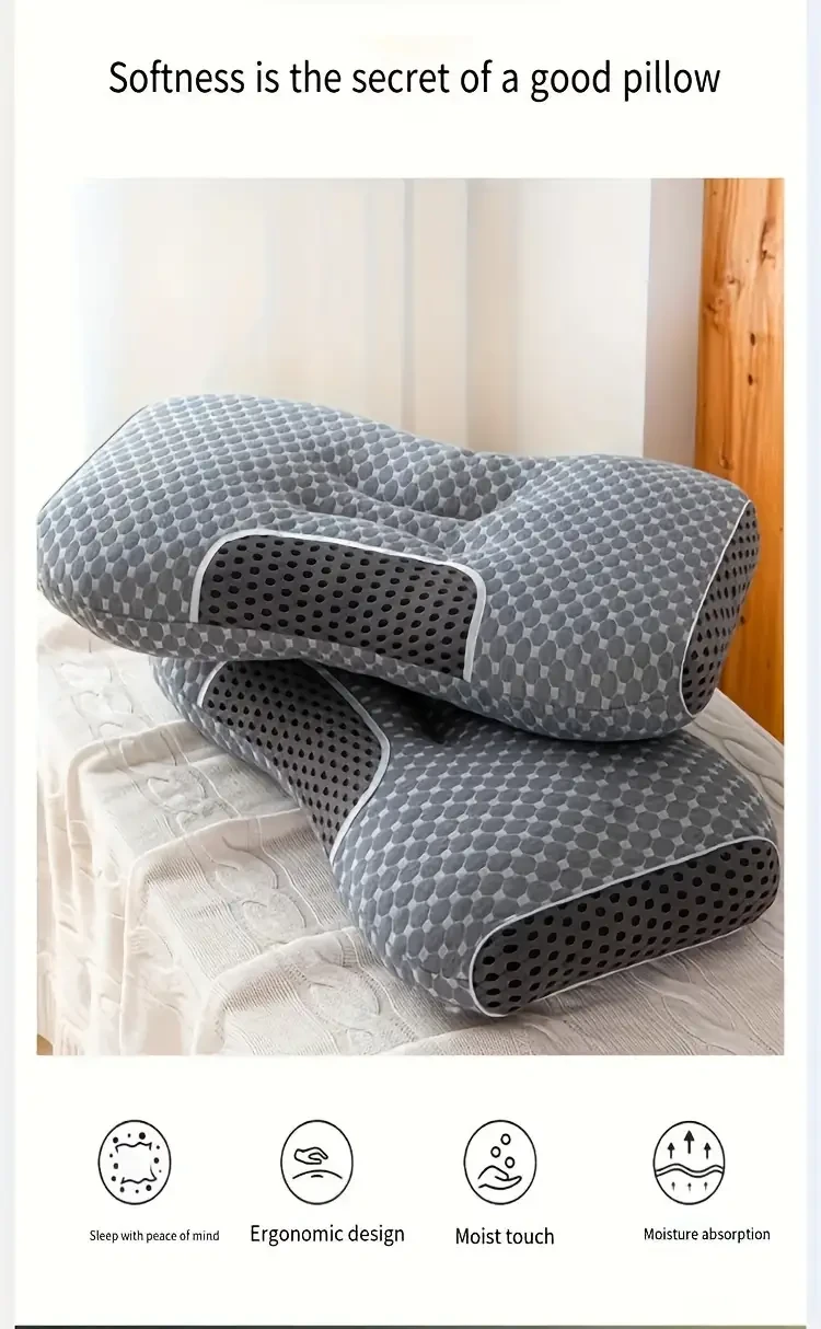 2pcs Ergonomic Cervical Pillows For Neck Pain Relief