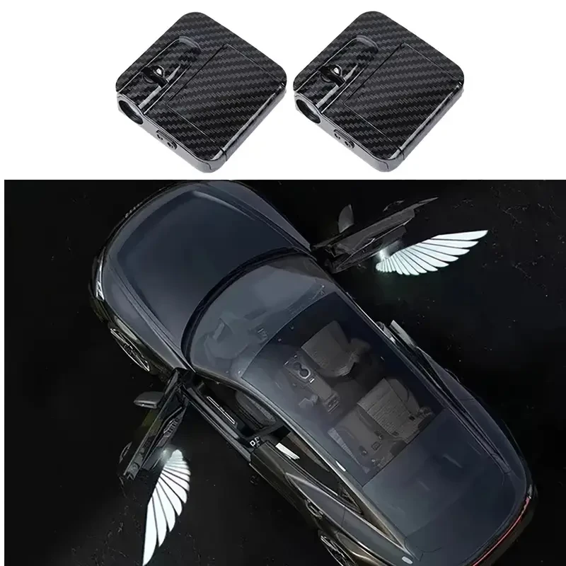 Smart Wireless Car Door Logo Projector - HD Laser Welcome Lamp with Angel Wings