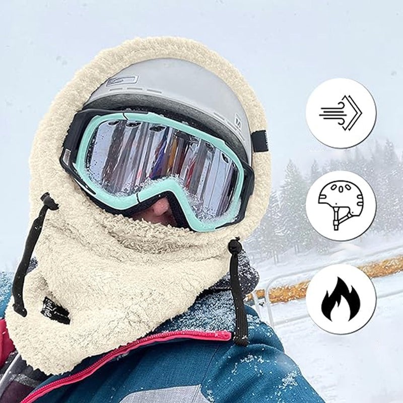 Winter Outdoor Sherp Hooded Sports Windproof Mask