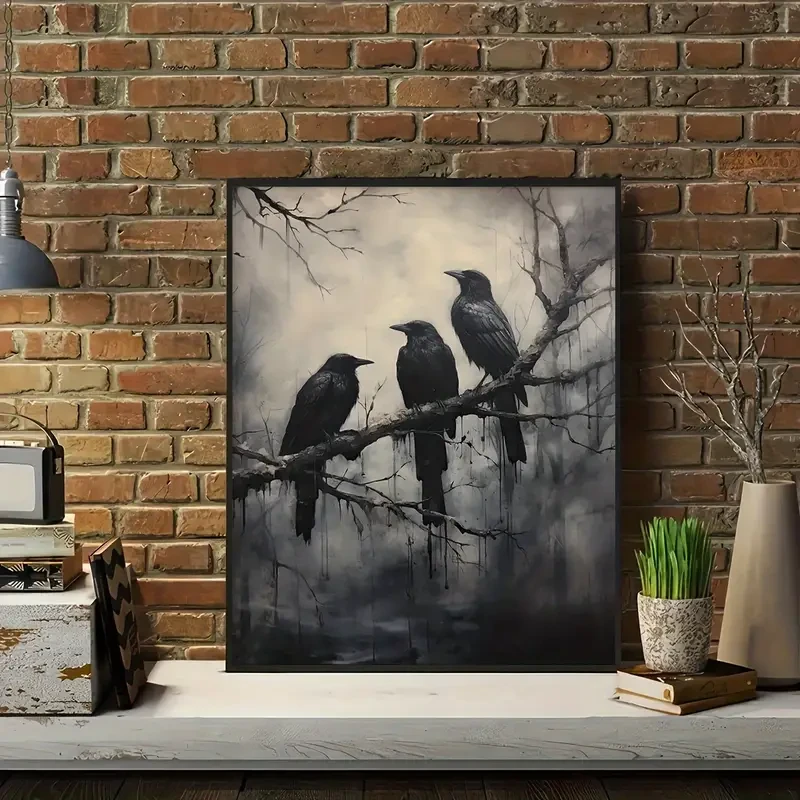 12x16 Inch Dark Aesthetic Raven Art Print