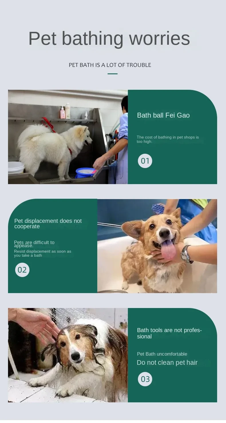 Dog Cat Bath Brush 2-in-1 Pet SPA Massage Comb Soft Silicone Pets Shower Hair Grooming Cmob Dog Cleaning Tool Pet Products