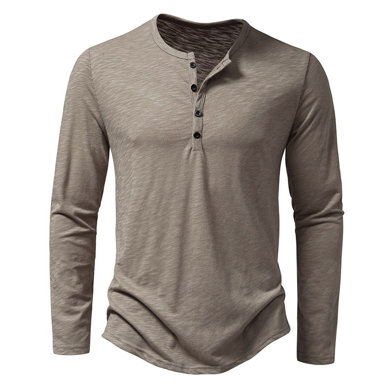 Men's Long Sleeve Henley Shirt