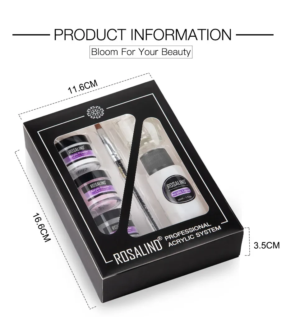 6pcs Nail Powder Acrylic System Kit