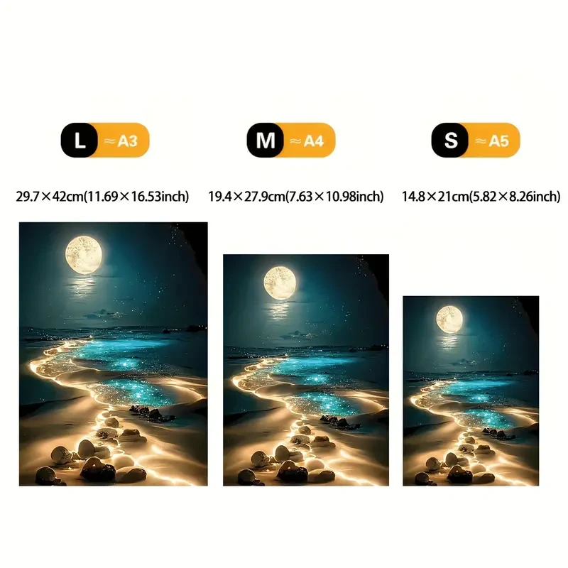 Unique Moonlit Beach Wooden Puzzle - Animal-Shaped Brain Teaser for Adults