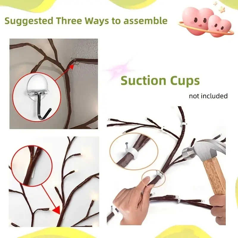 LED Willow Vine Lights - 1.8m Artificial Tree Branches for Room Decor