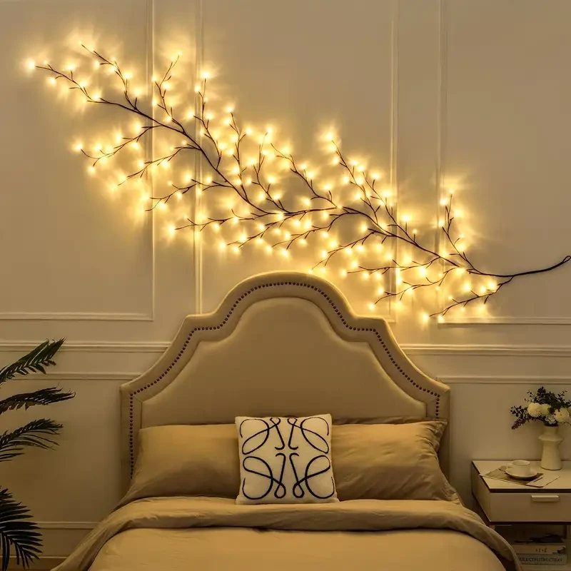 LED Willow Vine Lights - 1.8m Artificial Tree Branches for Room Decor