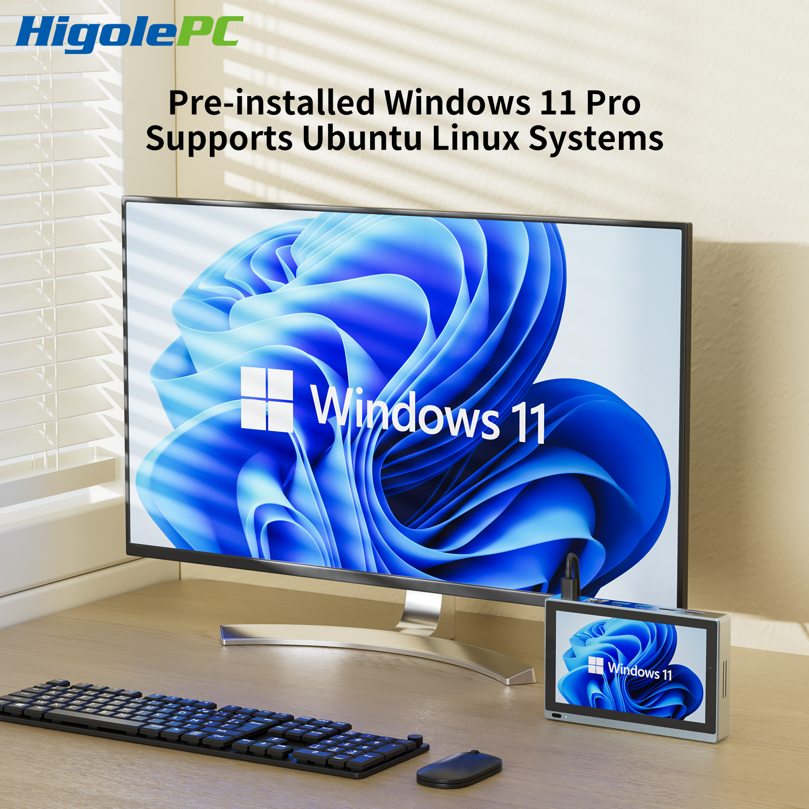 Higole Gole 1 Pro 5.5'' Fanless Intel J4125 Mini PC with Windows 11