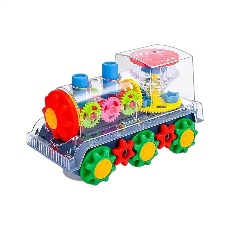 Magical Transparent Train Toy with Lights, Music & 360 Movement - Ideal Christmas Gift for Youngsters Ages 3-6 (Batteries Not Included) by MAYAPHILOS