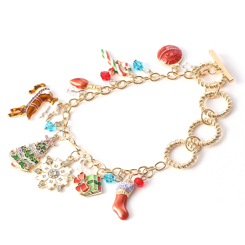 Trendy Christmas Bracelets Chain Elk Snowman S