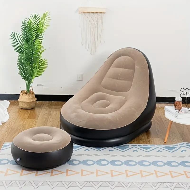 PVC Inflatable Lazy Sofa with Footrest
