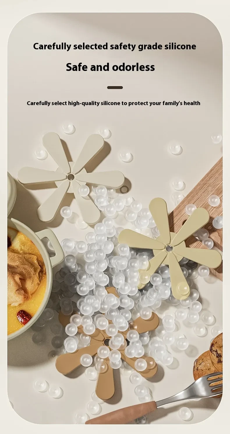 4pcs Silicone Mat Dishes Insulation Pad Tree Shape Trivet Set Coaster For Teapot Hot Pots Halloween Placemats Table Gift Kitchen Gadgets