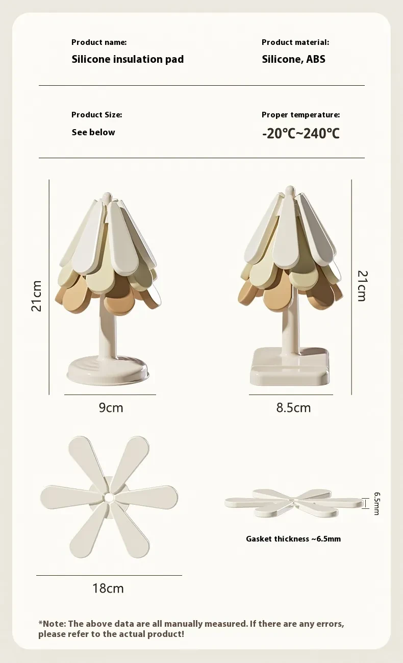 4pcs Silicone Mat Dishes Insulation Pad Tree Shape Trivet Set Coaster For Teapot Hot Pots Halloween Placemats Table Gift Kitchen Gadgets