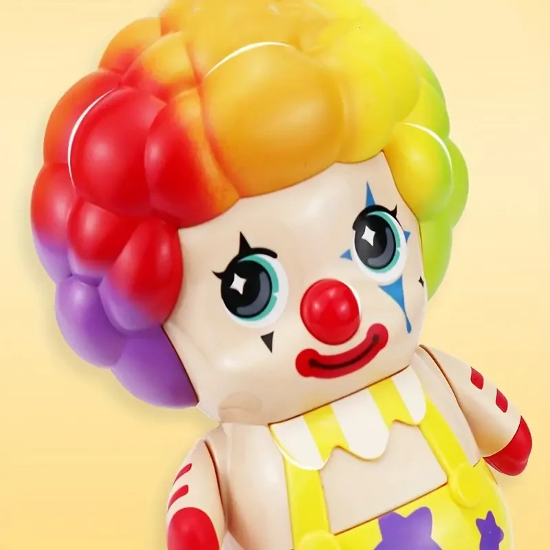 nteractive Dancing Clown Robot Toy for Youngsters - Battery-Powered with Lights & Music, AA Batteries Not Included
