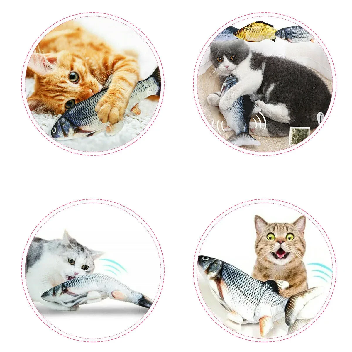 Pet Soft Electronic Fish Shape Cat Toy