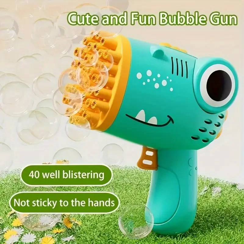 Dinosaur-Themed Automatic Bubble Blower
