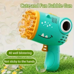 Dinosaur-Themed Automatic Bubble Blower