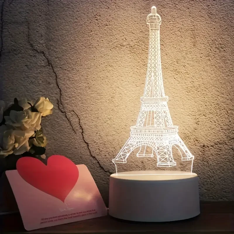 1pc Paris Tower 3D Night Light