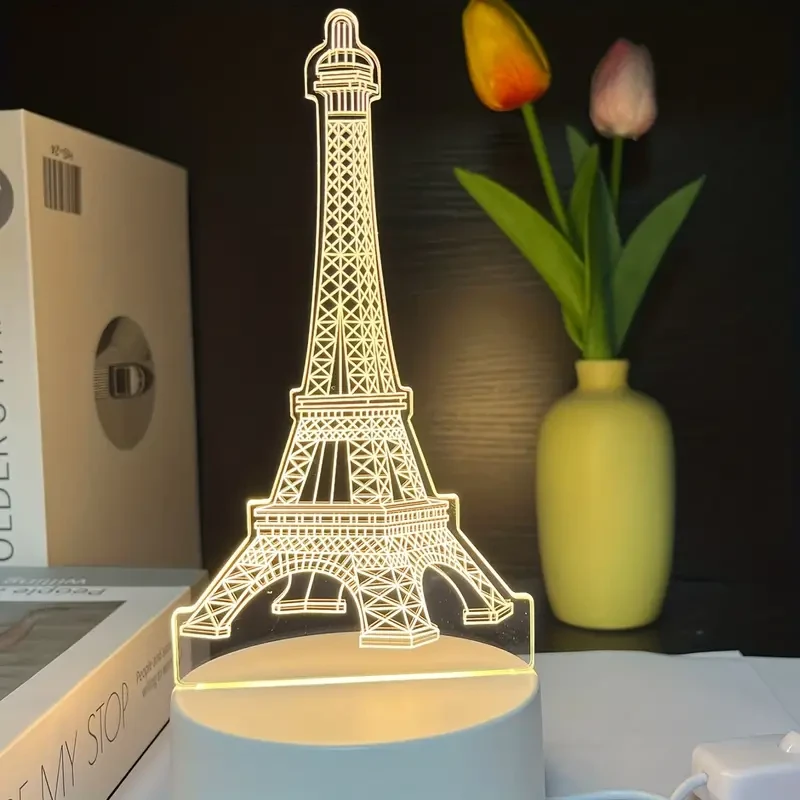 1pc Paris Tower 3D Night Light
