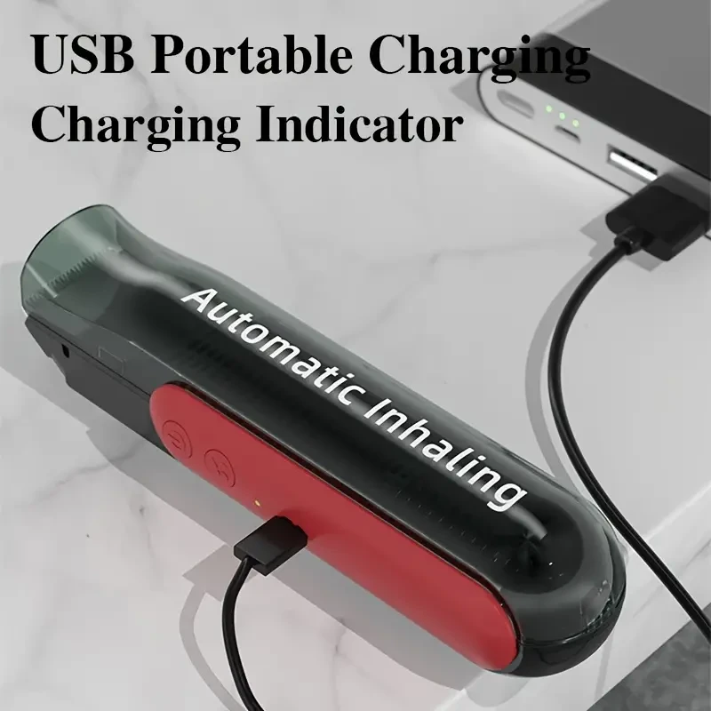 Createdog Pet Hair Vacuum Groomer - USB Rechargeable, Low Noise Dog & Cat Fur Trimmer with Suction Function for Short to Thick Coats