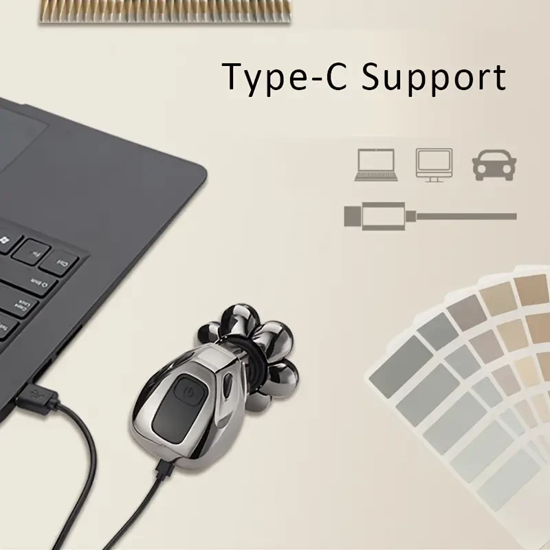 7D Head Shavers for Bald Men - Anti-Pinch Electric Razor with 5-in-1 Men's Grooming Kit