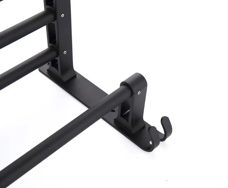 Bathroom Wall-mounted Matt Black Space Aluminum Bath Towel Rack