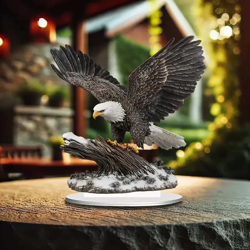 Majestic Eagle Acrylic Sun Catcher with Stand
