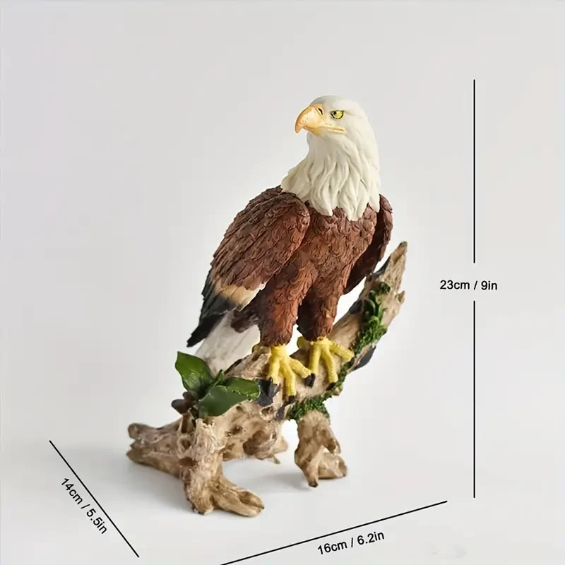 1pc Elegant Resin Decorative Eagle Figurine