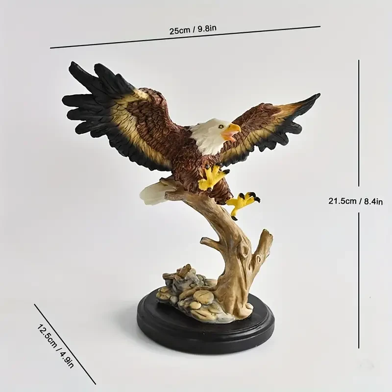 1pc Elegant Resin Decorative Eagle Figurine