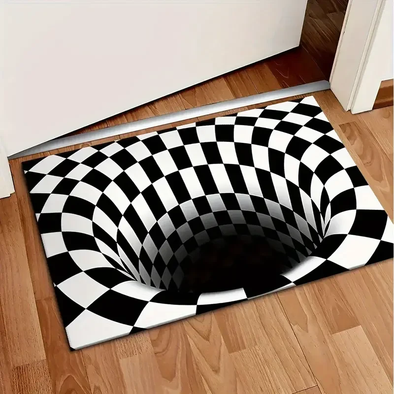 Vibrant 3D Optical Illusion Carpet Colorful Fall Design Floor Mat
