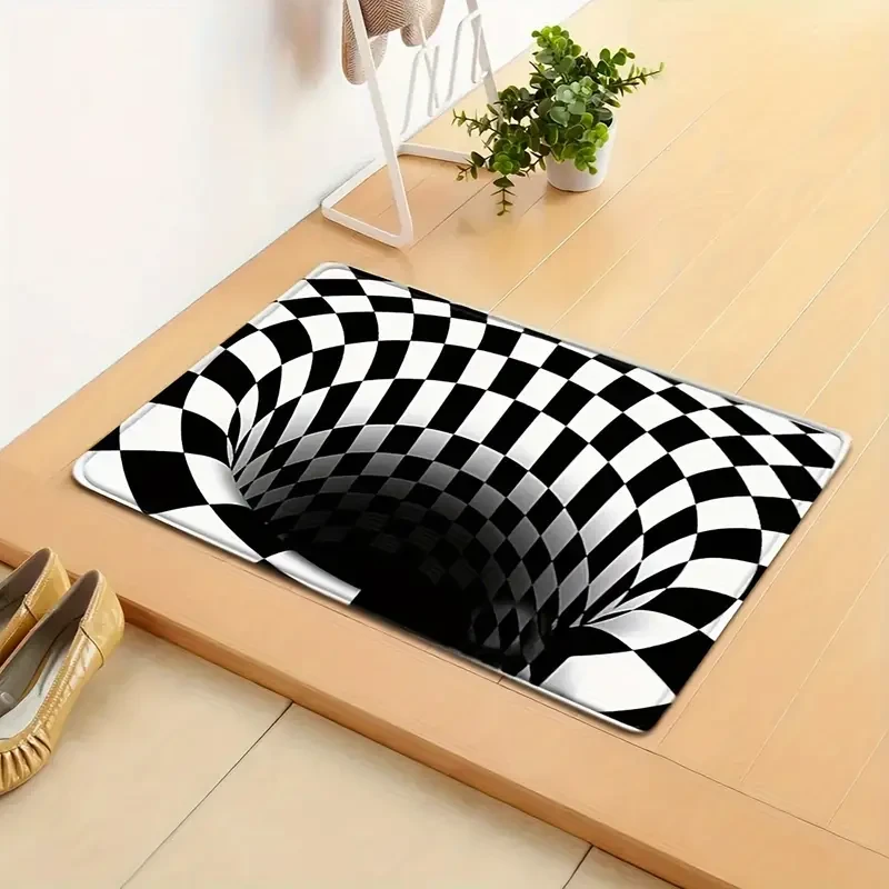 Vibrant 3D Optical Illusion Carpet Colorful Fall Design Floor Mat