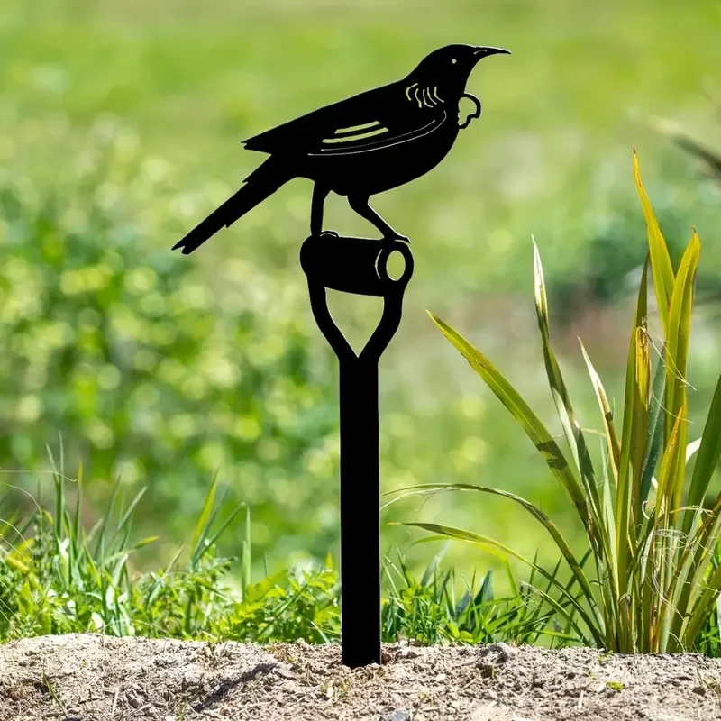 Charming 3pcs Bird Family Metal Garden Stakes Outdoor Patio & Lawn Decor