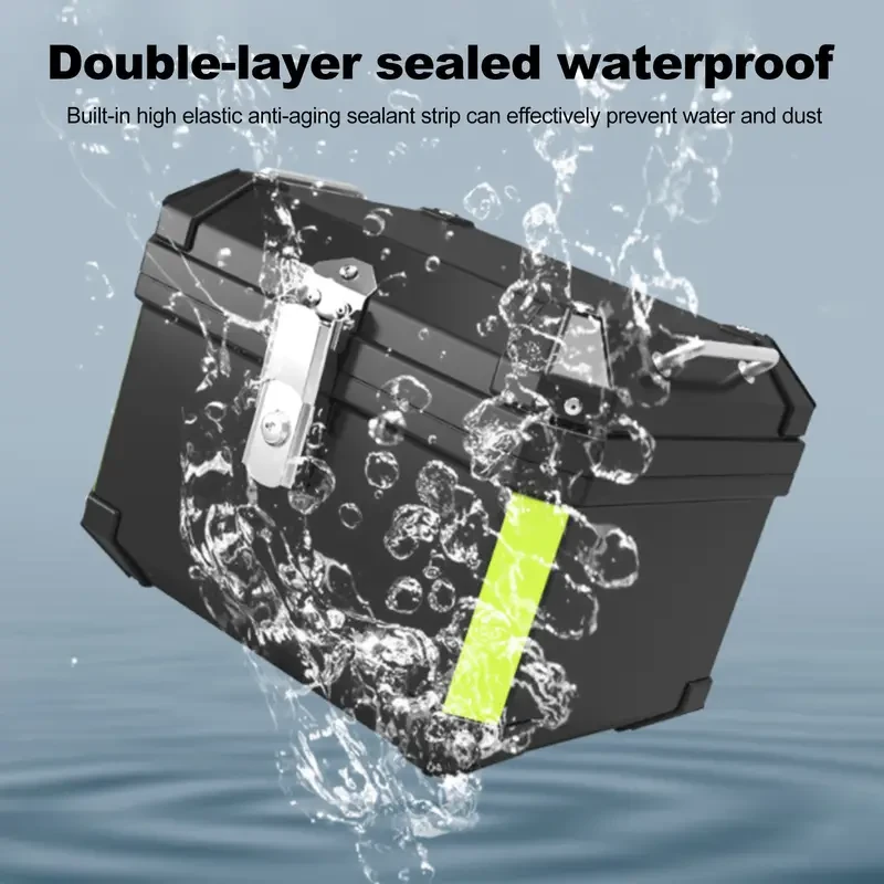 LIXADA 45L Motorcycle Rear Trunk Waterproof Helmet & Luggage Storage Box