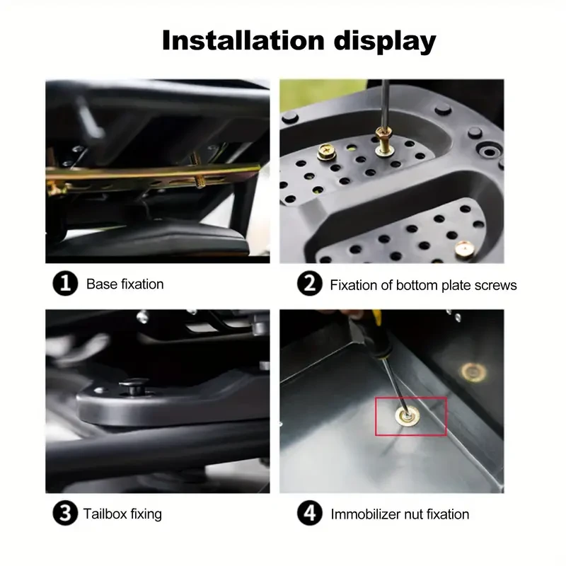 LIXADA 45L Motorcycle Rear Trunk Waterproof Helmet & Luggage Storage Box