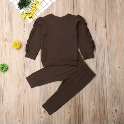 Newborn Baby Boys & Girls Ruffles Jumper 2Pcs