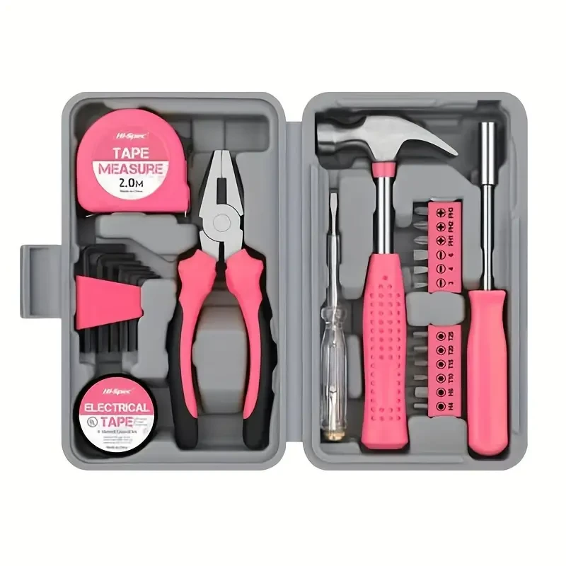 24-Piece Essential Household Hand Tool Kit  DIY & Repair Set with Storage Case