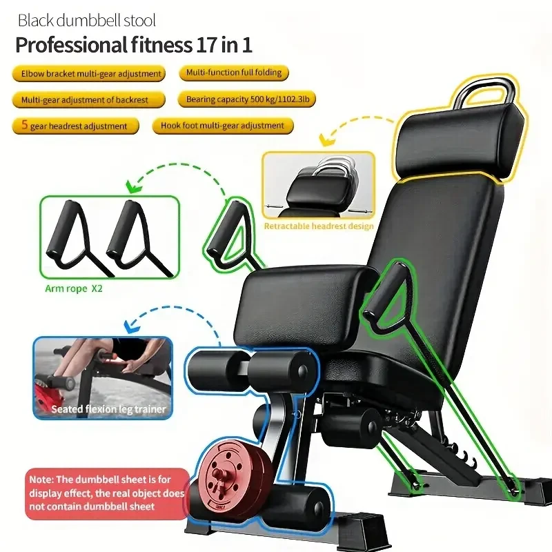 ADKING 17-in-1 Dumbbell Bench Adjustable Home Gym Exercise Chair