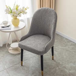 2024 New Modern Large Semi-Circular Curved Pineapple Chair with Armrests  Elastic Chair Cover for Household, Universal All-Year Comfort