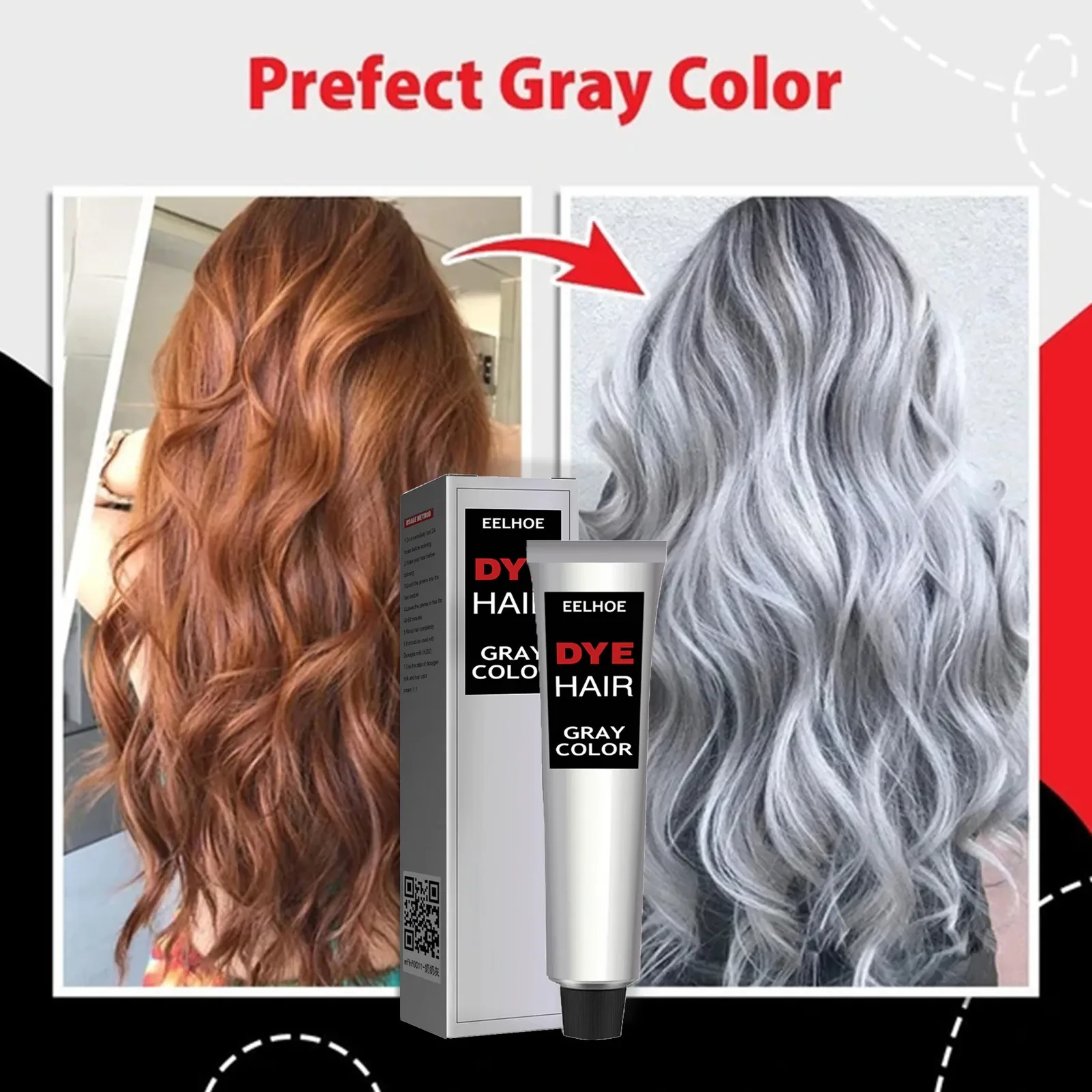 Long-lasting Mild Gray Hair Hair Colour
