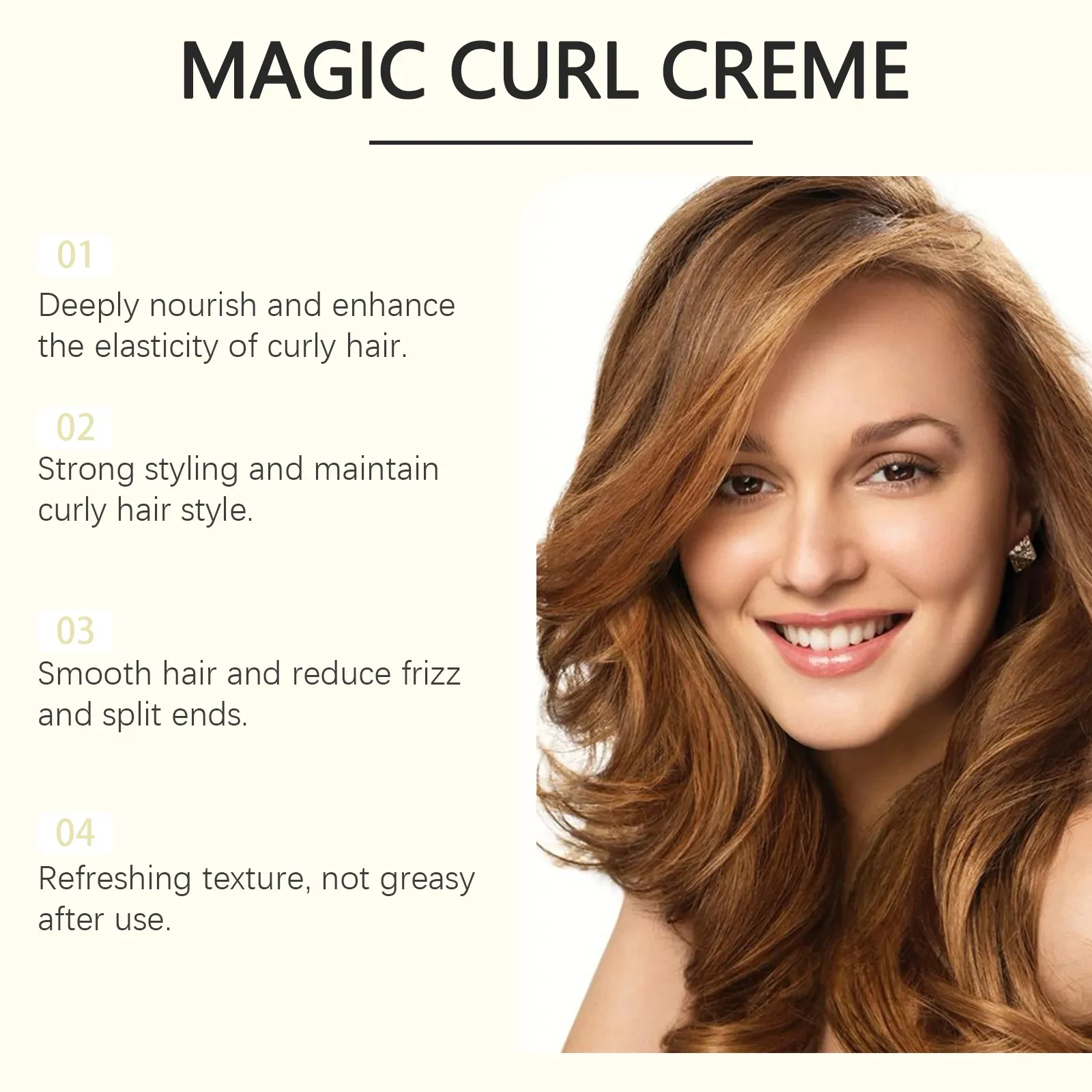 Curly Hair Shaping Care Nourishing Natural Soft Cream