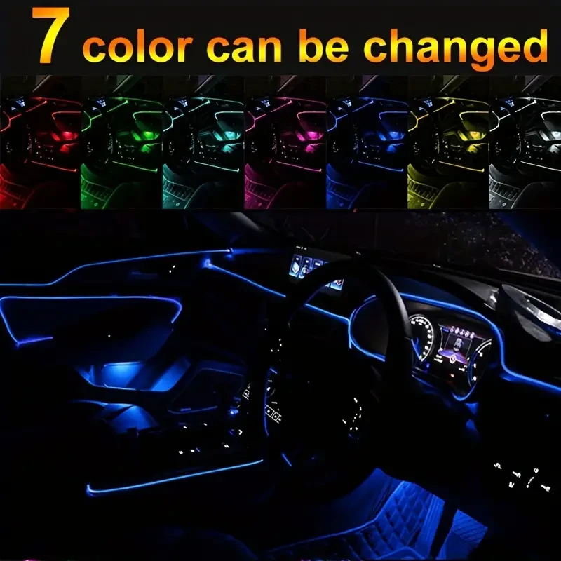 5 Meters RGB Car Interior Lights USB Control