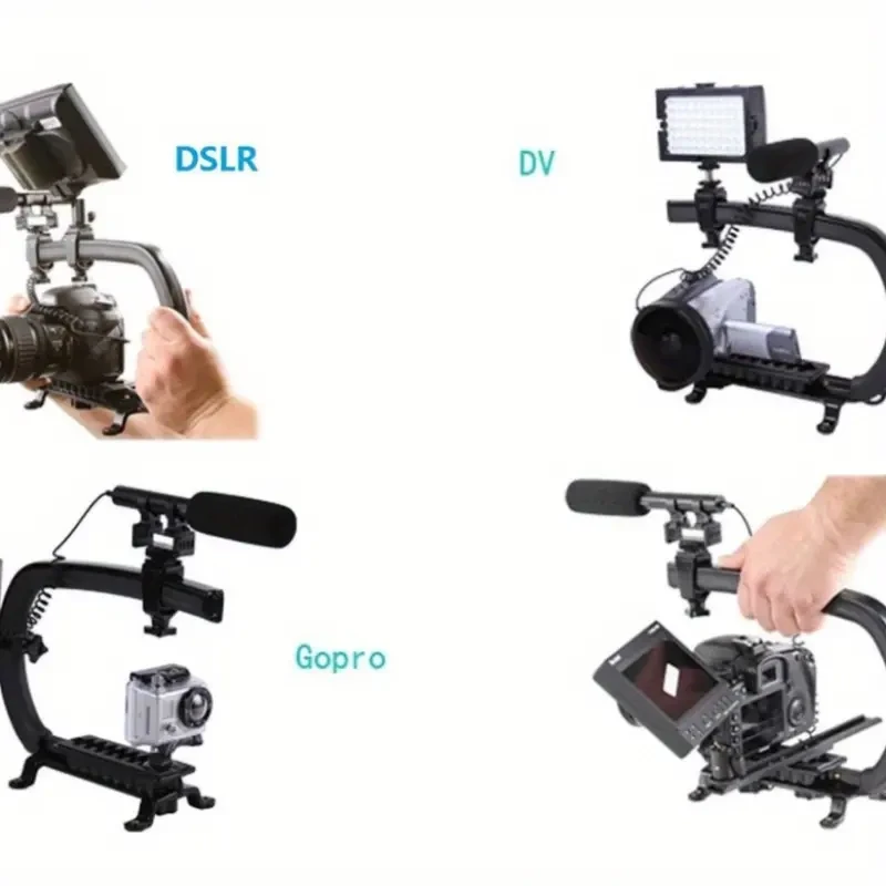 Video DV U-Shape Handheld Stabilizer Grip  DSLR Ready