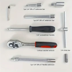 46pcs Ratchet Wrench Set with Chrome Vanadium Steel Extension - Durable Socket Drill Bits for Automotive and Home Repair, Includes Premium Storage Box, Hot Selling Product, Welcome to Buy, Wish You a Happy Shopping!
