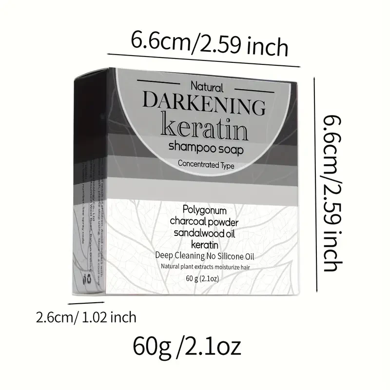 60g Darkening Shampoo Soap Bar Enriched with Polygonum & Charcoal