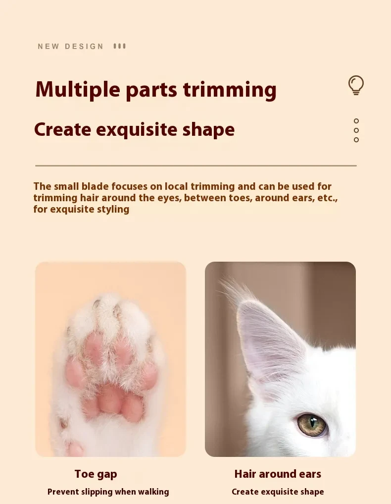 Pets Paw Trimmer With LED Light Waterproof