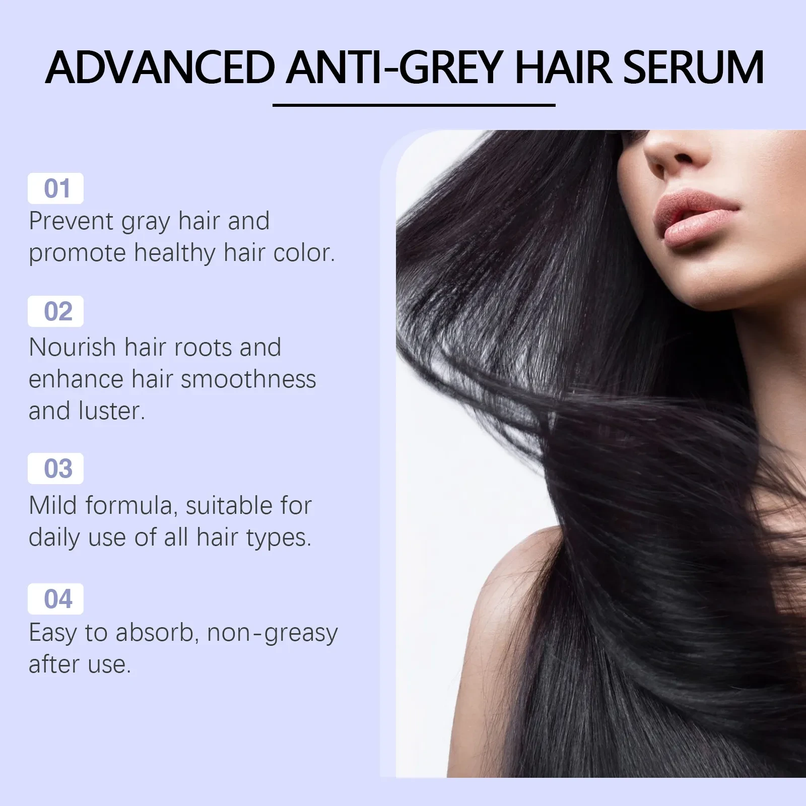Gray Hair Care Solution Non-irritating And Non-fading