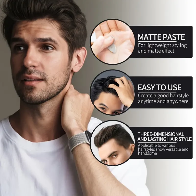 Temporary Hair Color Wax Strong Hold & Matte Finish