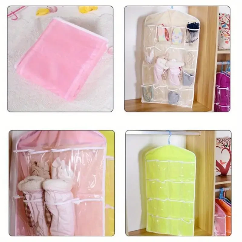 16-Pocket Hanging Bag Storage Organizer  Space-Saving Solution